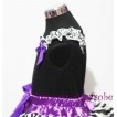 Black Baby Pettitop & Zebra Ruffles & Dark Purple Bow TB42-1 