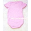 Light Pink Baby Jumpsuit with Hot Pink Rosettes TH51 