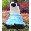 White Tank Tops with Black Rosettes & Light Blue Black Pettiskirt M116 