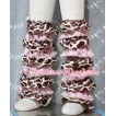 Giraffe Light PInk Lace Leg Warmers Leggings with Various Ribbon LG131 