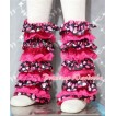 Hot Pink Sweet Heart Lace Leg Warmers Leggings with Various Ribbon LG130 