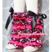 Hot Pink Sweet Heart Lace Leg Warmers Leggings with Various Ribbon LG130 