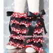 Minnie Dot Black Lace Leg Warmers Leggings with Various Ribbon LG112  