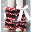 Minnie Dot Black Lace Leg Warmers Leggings with Various Ribbon LG112  