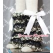 Leopard Black Lace Leg Warmers Leggings with Various Ribbon LG114 