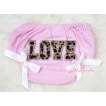 Leopard LOVE Print Light Pink Panties Bloomers with Various Bow BL45 