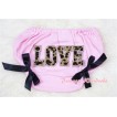 Leopard LOVE Print Light Pink Panties Bloomers with Various Bow BL45 