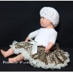 Cream White leopard New Born Pettiskirt N47 