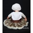 Cream White leopard New Born Pettiskirt N47 