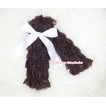 Choco Brown Lace Leg Warmers Leggings with Various Ribbon LG171 