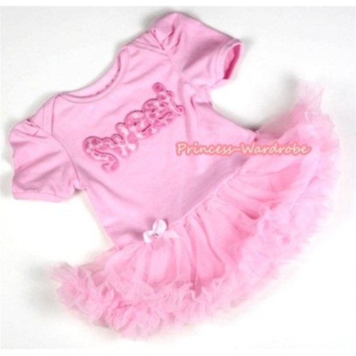 Light Pink Baby Jumpsuit Light Pink Pettiskirt with Sweet Print JS059 